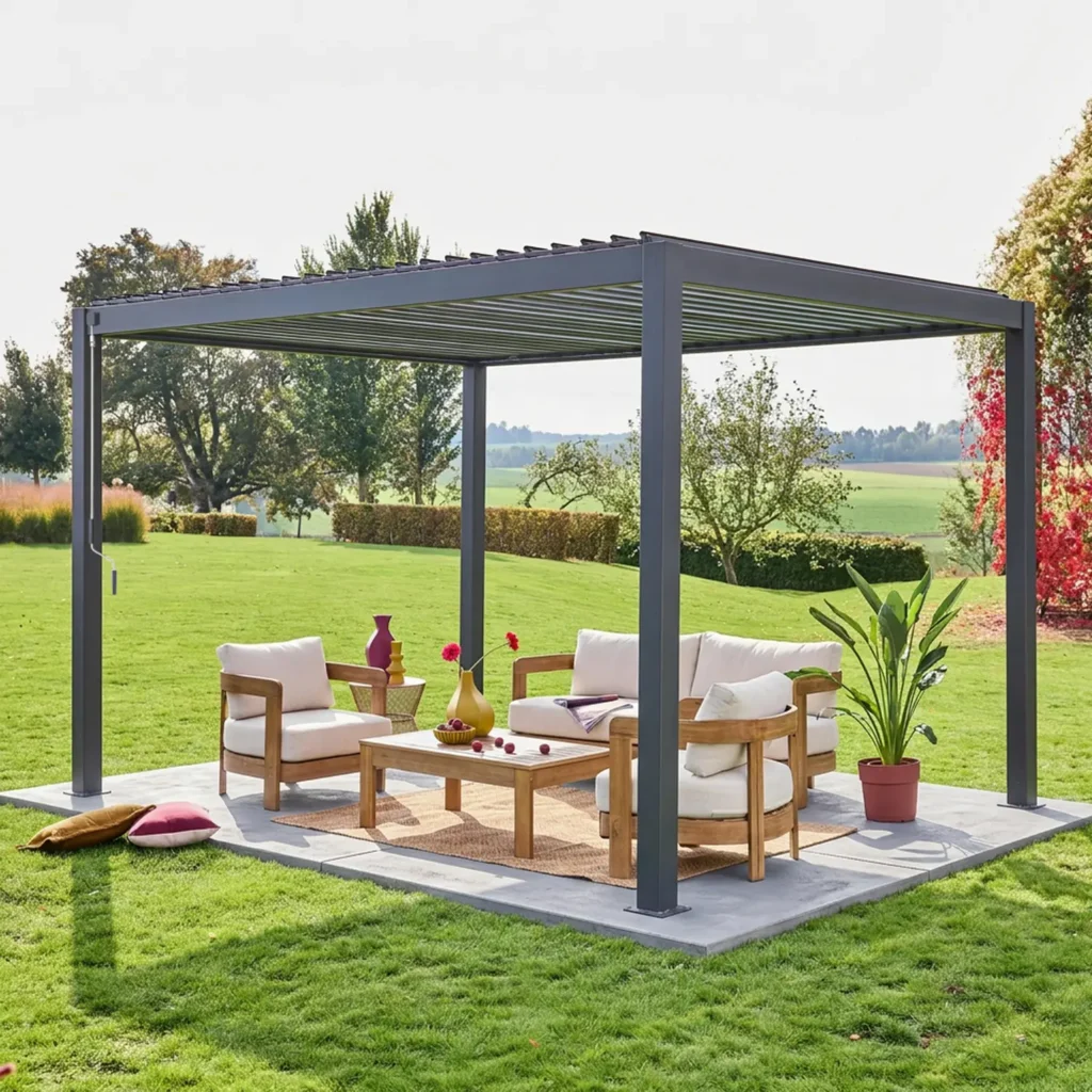Louvered pergola aluminium 4 x 3m